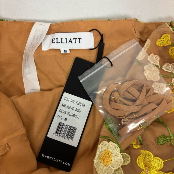 ELLIATT New Age Dress in Yellow Multi Size M - Picture 7 of 11